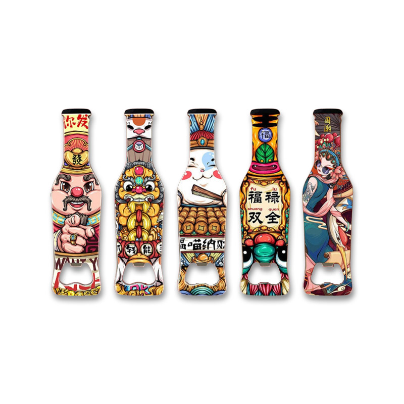 Artistic Cultural Motif Bottle Openers Set for Hospitality and Retail Industry Gift Items