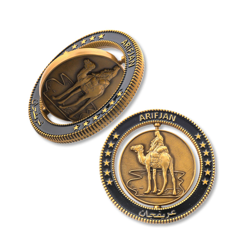 Custom Engraved Arabic Spinning Coins for Corporate Events